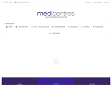 Tablet Screenshot of medicentres.ae